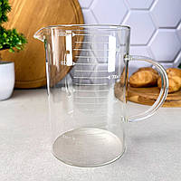 Мірний кухоль 1 л з термостійкого боросилікатного скла