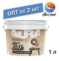 Aura Silk Glans 1 л - Декоративно-оздоблювальний акриловий лакофарбовий матеріал, Ефект мокрого шовку