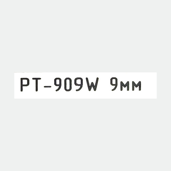 PT-909W Стрічка маркувальна біла 9мм в касеті (16 м.п.)
