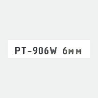 PT-906W Стрічка маркувальна біла 6мм в касеті (16 м.п.)