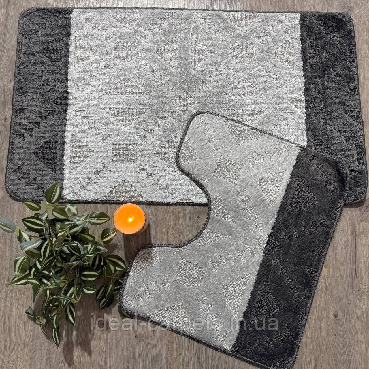 Комплект у ванну Silver Multi 60*100 та 60*50см 2225-Сірий 0788