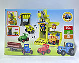 Ігровий набір "Синій трактор" Ферма механічний навантажувач + підіймач, фото 3