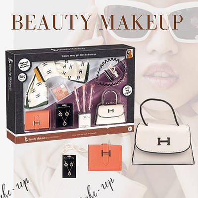 Дитячі аксесуари для дівчаток Ігровий набір модниці Гра створення стильного образу сумка прикраси косметика