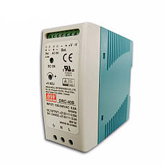 Блок живлення Mean Well на DIN-рейку з функцією UPS 40W 0.95A 27.6V DRC-40B