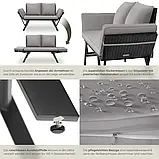 Диван софа 2 в1 для відпочинку з ротангу Sintra, фото 4