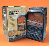 Портативний обігрівач FLAME HEATER з LCD дісплеєм та імітацією каміна+пульт 900 Вт, фото 2