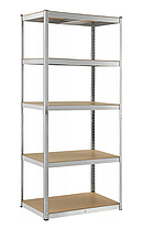 Металлический стеллаж FunFit 180x100x50 см, прочный (200 кг/полка), фото 4