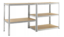 Металлический стеллаж FunFit 180x100x50 см, прочный (200 кг/полка), фото 5