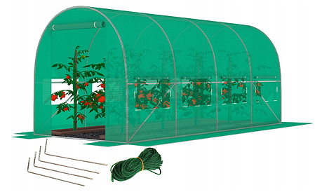 Садова теплиця з вікнами FunFit Garden 9m2 = 450*200*200 (Зелена) (1558), фото 1
