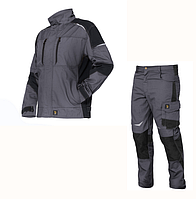 Чоловіча спецівка, костюм робочий демісезонний куртка і Штани Classic графіт з чорними 46
