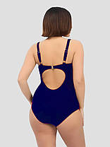 Цілисний купальник великих розмірів Fuba 24045 синій 54 56 58 60 62 розмір, фото 2