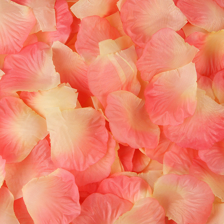 Пелюстки троянд штучні 100 штук 45 на 45 мм рожево-бежевий, фото 1