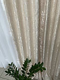 Тканина для штор мармуру велюр молочний, фото 4