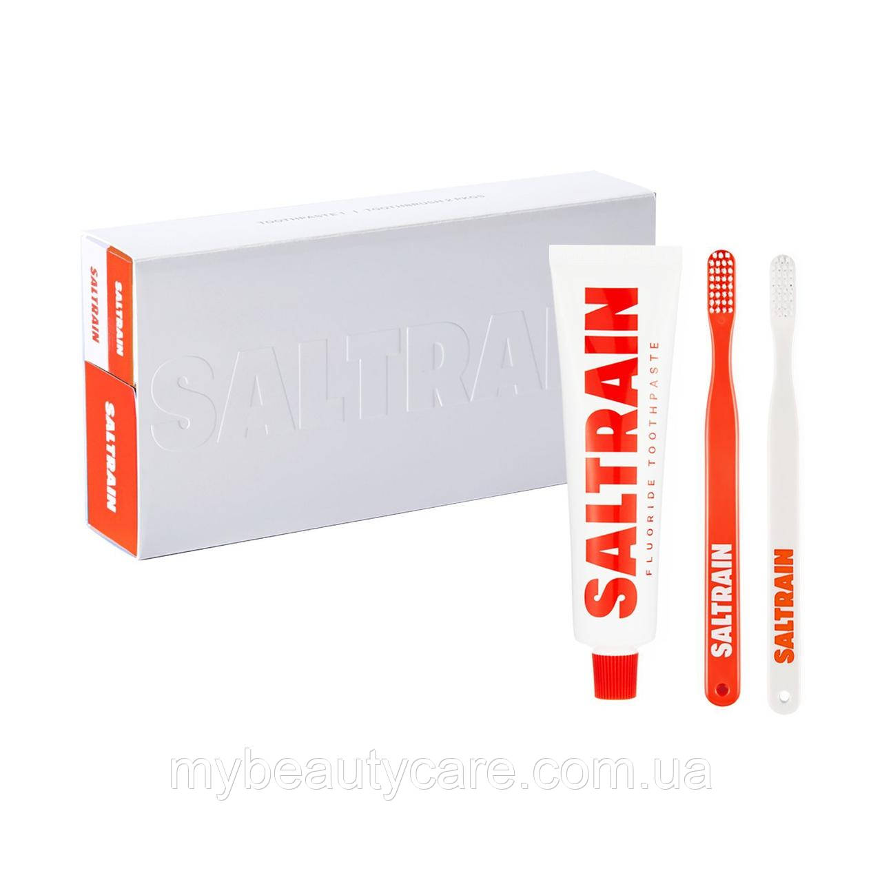 Набір Saltrain Dental Kit Зубна паста з фтором і сірою сіллю 100 мл + Щітка 2 шт.