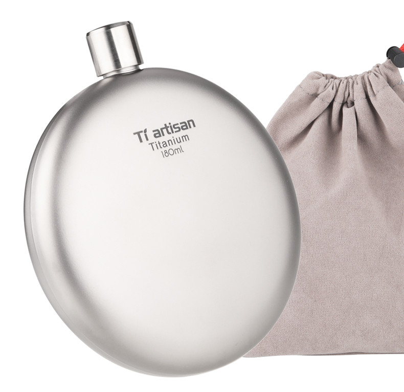 Фляга титанова Ti artisan 180 мл + воронка + чохол