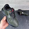 Чоловічі шкіряні кросівки (натуральна шкіра) хакі демісезонні, взуття для чоловіків на весну осінь, розміри 40-45, фото 4