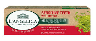 Зубна паста L`angelica для чутливих зубів з матчею 75 мл