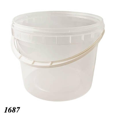 Відро харчове з кришкою 5 л Прозоре (5шт)
