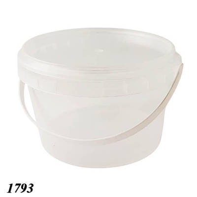 Відро харчове з кришкою 0.5 л Прозоре (10шт)