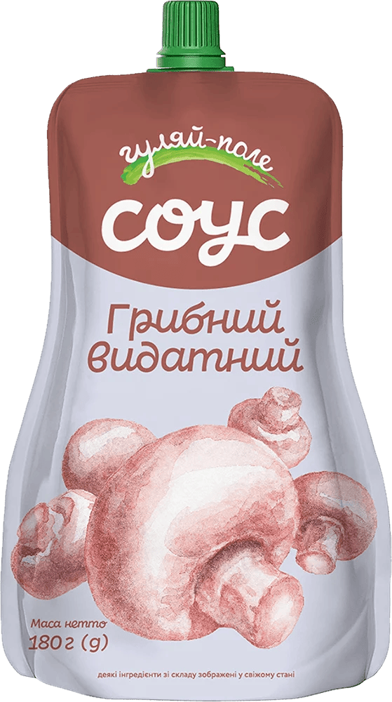 Соус Грибной Видатний 40% Гуляйполе 180г дой-пак