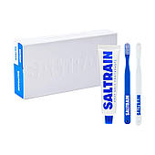 Набір Saltrain Dental Kit Зубна паста із сірою сіллю 100 мл + Щітка 2 шт.