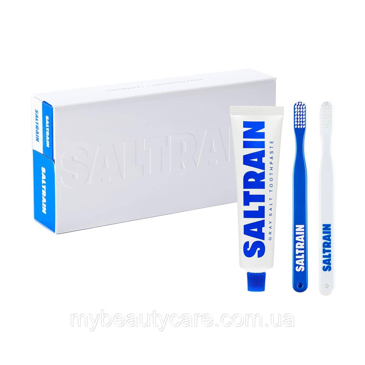 Набір Saltrain Dental Kit Зубна паста із сірою сіллю 100 мл + Щітка 2 шт.