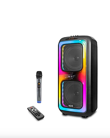 Акустична переносна колонка NDR-1097 2x8" TWS/FM/USB/TF/BT/LED/REC/ДК/MIC 1 шт.