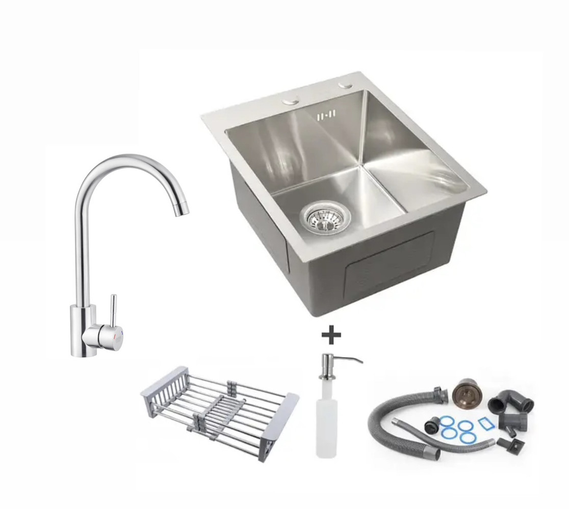 Кухонна мийка Handmade 40х50 з нержавіючої сталі 3.0/1.0 мм