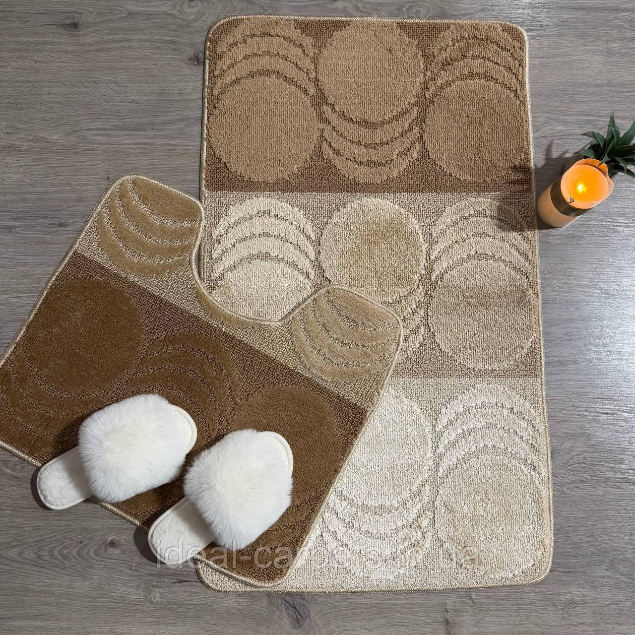 Комплект у ванну Silver Multi 60*100 та 60*50см 2241-Бежевий 0791