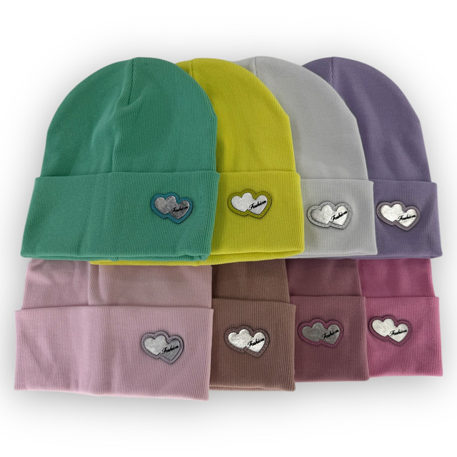 трикотажная шапка с отворотом для мальчика Двойная трикотажная шапка с отворотом для мальчика