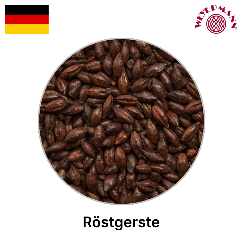Солод обпалений ячмінь Roasted Barley (Röstgerste), EBC 1000-1300, 1кг