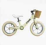 Велобіг "CORSO KIDDI" магнієва рама, колеса надувні резинові 12’’, алюмінієві обода, підставка для ніг, корзинка, фото 2