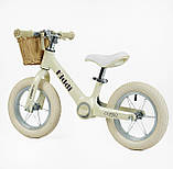 Велобіг "CORSO KIDDI" магнієва рама, колеса надувні резинові 12’’, алюмінієві обода, підставка для ніг, корзинка, фото 3