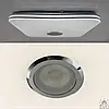 Музична світлодіодна люстра Esllse MUSIC RGB 80W S керована з динаміком і додатком для смартфону APP 470x470x80мм WHITE/CHROME, фото 9