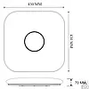 Музична світлодіодна люстра Esllse MUSIC RGB 80W S керована з динаміком і додатком для смартфону APP 470x470x80мм WHITE/CHROME, фото 11
