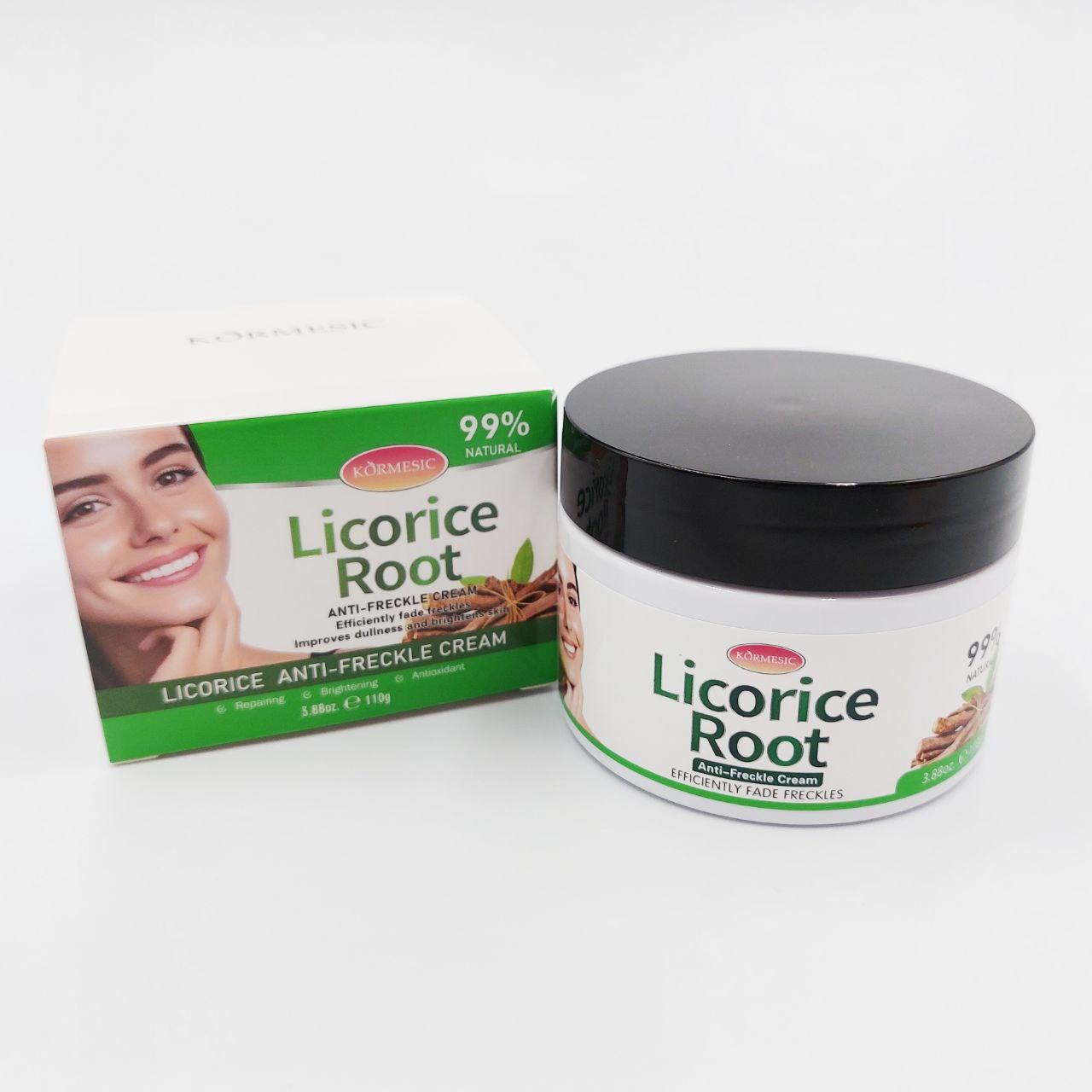 Опт 3 шт. Освітлюючий крем для обличчя від пігментації та ластовиння KORMESIC з екстрактом кореня Солодки 99%, 110г, фото 1