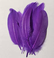 Пір'я гуся натуральні Колір Фіолетовий 8-15см