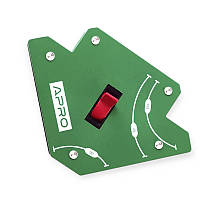 Струбцина магнітна для зварювання 45°, 90°, 135°, вантажопідйомність 24кг "стріла", що відключається APRO