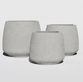 Бетонний вазон серія "Джела" (Д44-58 см) для квітів та дерев, для вулиці, саду, дачі та тераси