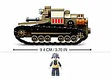 Конструктор Sluban Army M38-B0709 Военный маленький итальянский танк Carro veloce 33 танкетка 183детали, фото 4