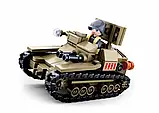 Конструктор Sluban Army M38-B0709 Военный маленький итальянский танк Carro veloce 33 танкетка 183детали, фото 6