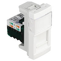 Розетка комп’ютерна EFAPEL QUADRO 1 MOD RJ45, cat.5e, білий глянцевий