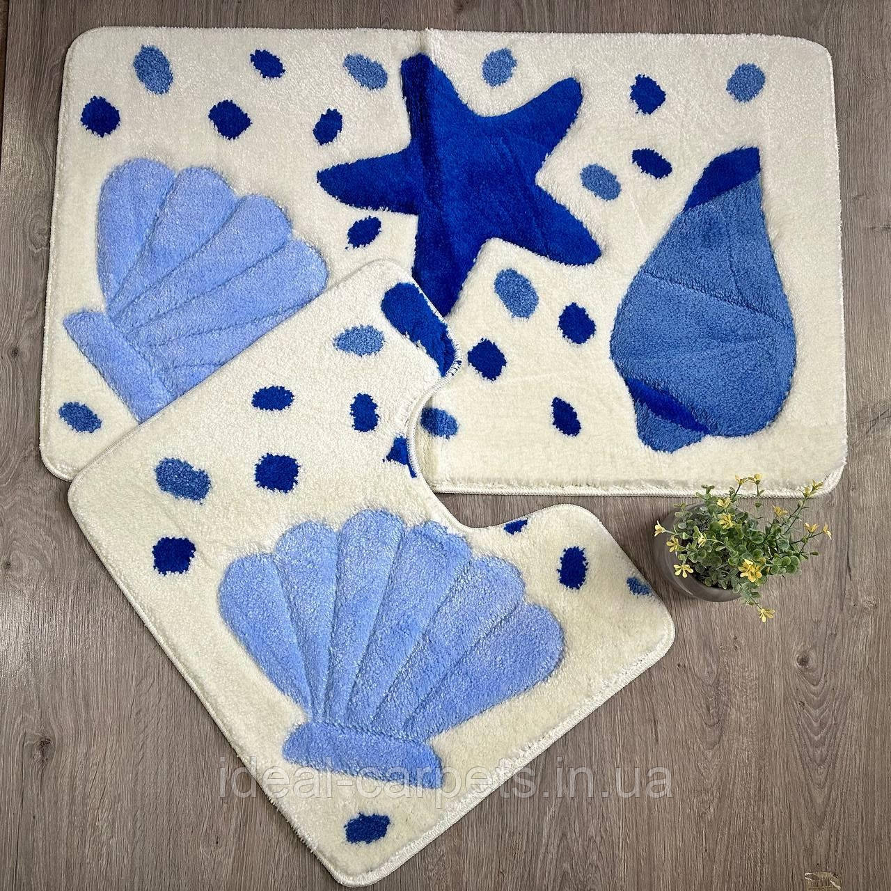 Комплект у ванну Deluxe 60*100 та 60*50см Blue 0800