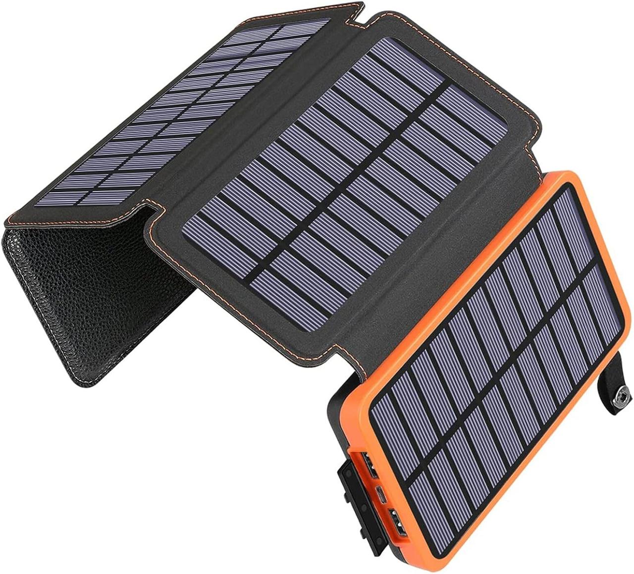 A ADDTOP Solar Charger Power Bank 25000mAh - 3A Швидка зарядка Зарядний пристрій для сонячного телефону PD4.0 QC 3.0 Battery Bank