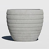 Бетонний вазон серія "Сієна" (Д 40-60 см)для квітів та дерев, для вулиці, саду, дачі та тераси, фото 2