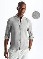 Сіра чоловіча сорочка LC Waikiki/ЛС Вайкікі з коміром-стійкою. фірмова Туреччина