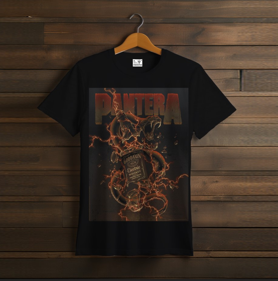 Футболка унісекс з принтом "Pantera, пантера, лого, група, фанат, подарунок, Rock Band, група, гурт, рок, музиканти, виконавці 1"
