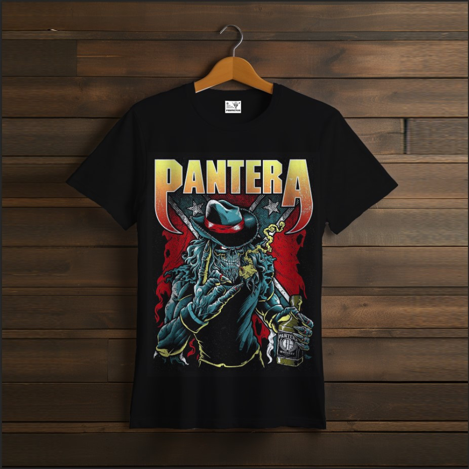Футболка унісекс з принтом "Pantera, пантера, лого, група, фанат, подарунок, Rock Band, група, гурт, рок, музиканти, виконавці 2"