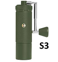 Ручна кавомолка Timemore Chestnut S3 Grinder Green з регулюванням рівня помолу з конічними сталевими жорнами