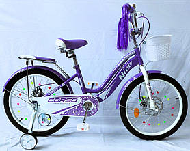 Двоколісний велосипед Corso Nice на 20 дюймів, фіолетовий 20105